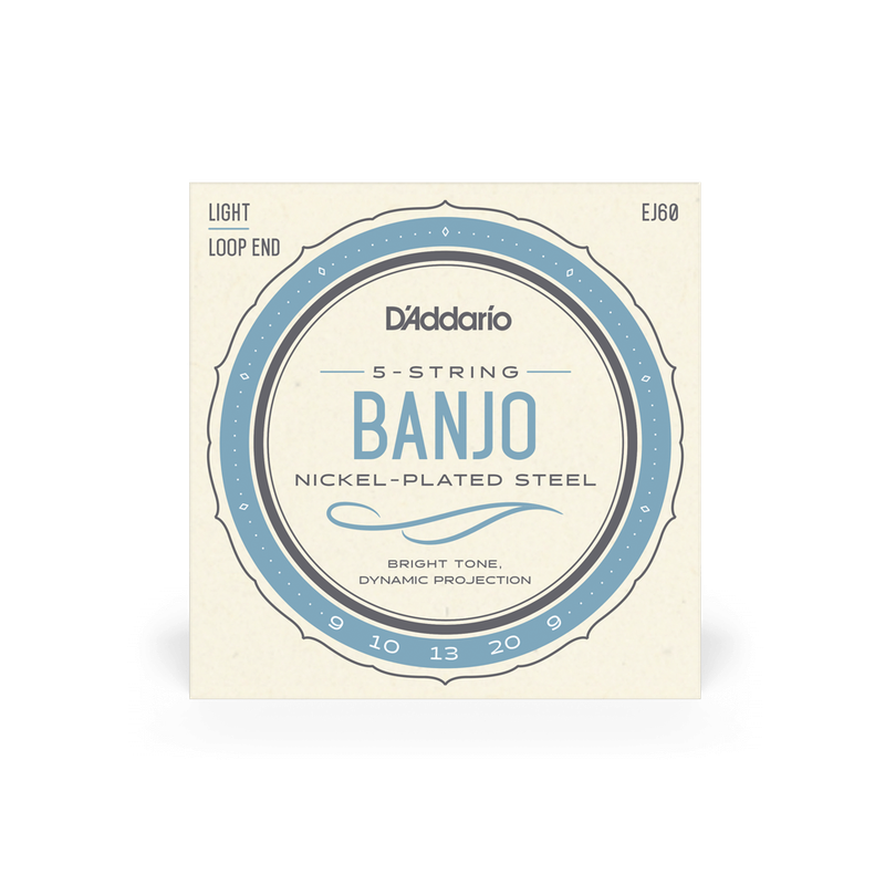 D'Addario EJ60 Nickel 5-String Banjo Strings, Light, 9-20 D'Addario EJ60 Nickel 5-String Banjo Strings, Light, 9-20
