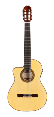 Cordoba 55FCE Thinbody Lefty - Solid European Spruce Top, Solid Flamed Maple back, Maple sides, Made in Spain