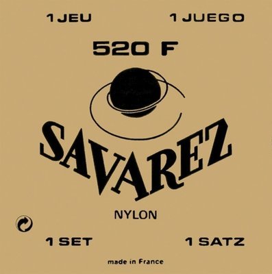 Savarez 520F - Traditional Classical Guitar Strings, Normal Tension, Red Card, Wound G String
