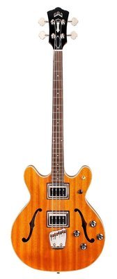 Guild Starfire II Bass - Natural - Semi-Hollow Body - Dual Pickup Electric Bass Guitar