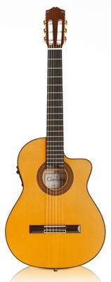 Cordoba 55FCE - Honey Amber, Thin Body Acoustic-Electric Nylon String Flamenco Guitar
