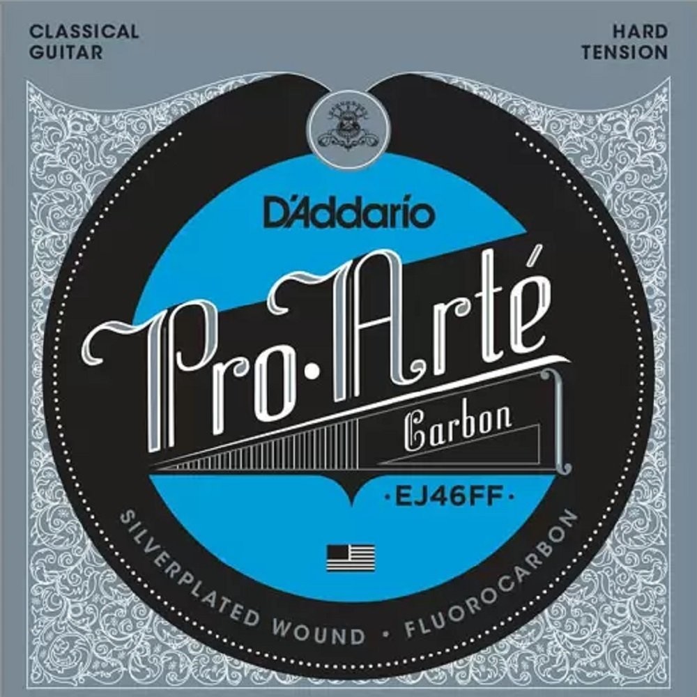 D'Addario EJ46FF ProArte Carbon Classical Guitar Strings, Dynacore Basses, Hard Tension