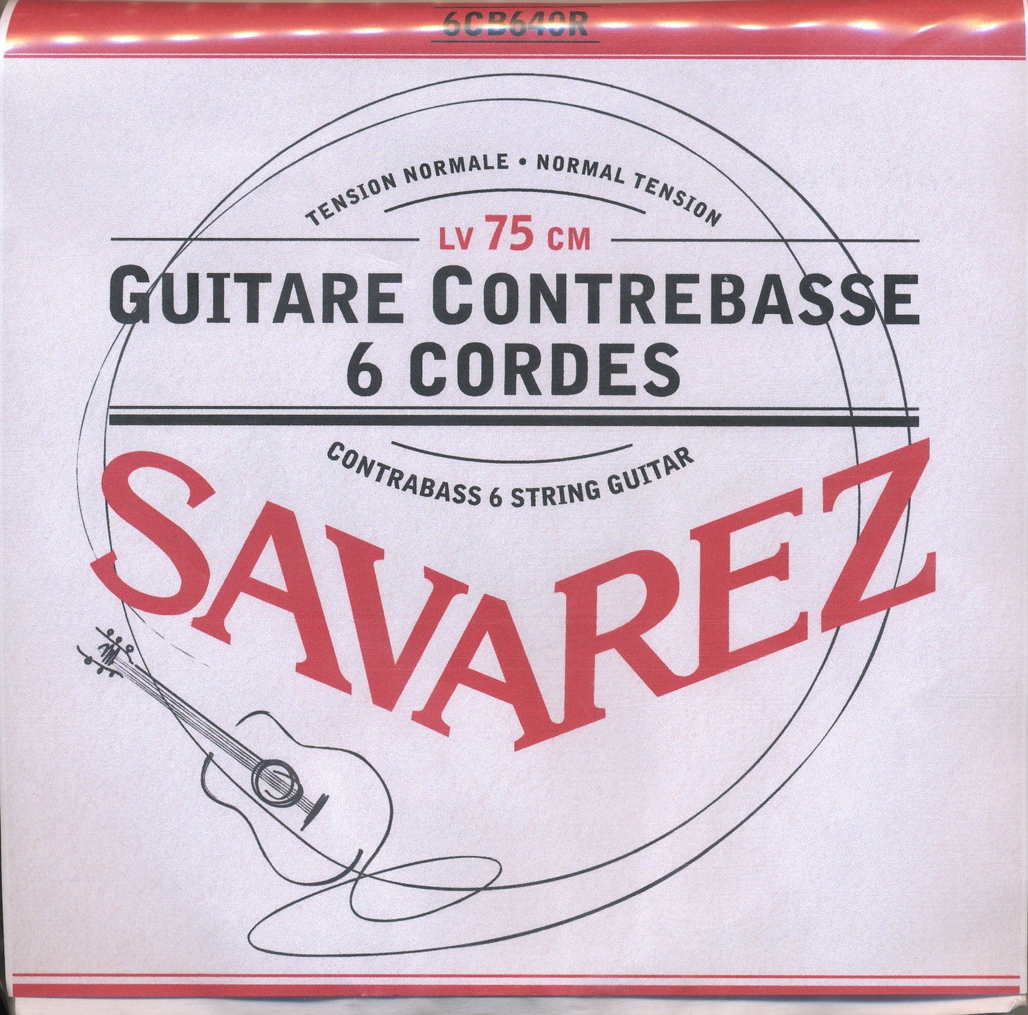 Contrabass Guitar Strings - Savarez - 6CB640R - Set of 6 Strings - 750mm Scale Length
