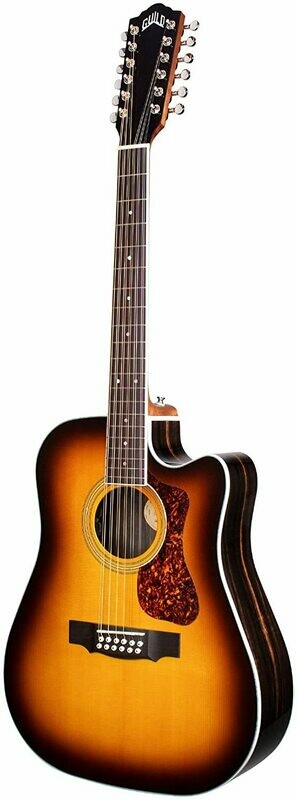 Guild Guitars D-2612CE - 12-string Acoustic Guitar, Antique Burst, Archback Deluxe, Solid Top, Dreadnought Guild Guitars D-2612CE - 12-string Acoustic Guitar, Antique Burst, Archback Deluxe, Solid Top, Dreadnought