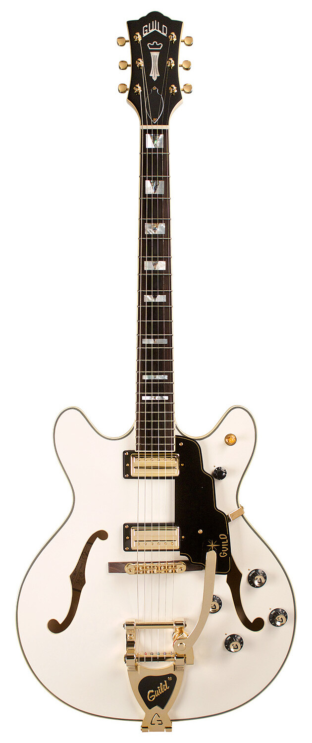 d*r様 ☆美品　GUILD STARFIRE ブリッジ固定に改造 Guild Starfire VI - Snow Crest White - Semi Hollow Body Electric