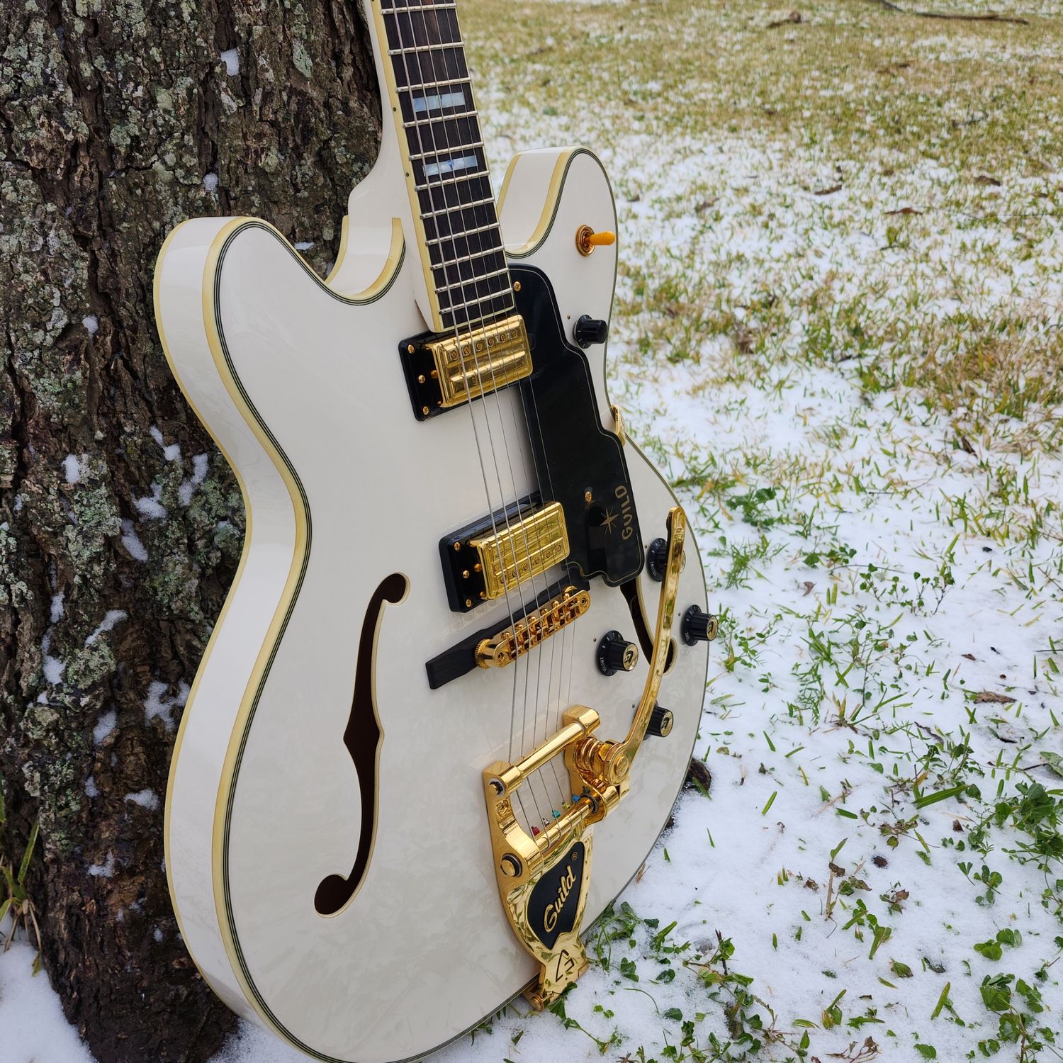 Guild Starfire VI - Snow Crest White - Semi Hollow Body Electric