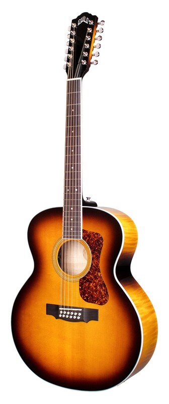 Guild F-2512E - Deluxe Maple - 12 String Acoustic Electric, Antique Burst
