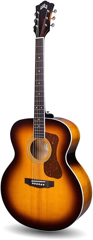 Guild F-250E Deluxe Maple ATB, Acoustic Electric Guitar, Solid Sitka Spruce Top, Flamed Maple Back/Sides
