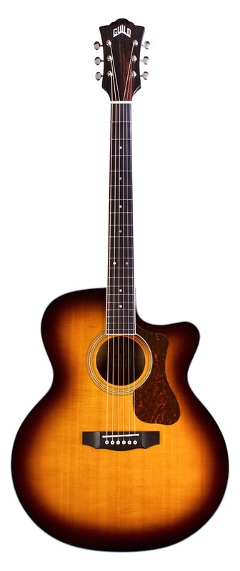 Guild F-250CE Deluxe Maple, Antique Burst, Acoustic Electric, Solid Sitka Spruce Top