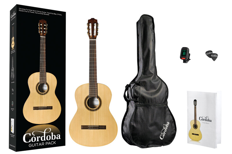 Includes Guitar, Gig Bag, Tuner, Instruction Book, and Picks