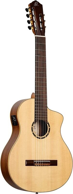 Ortega Pro 7 - 7 String Solid Top Acoustic-Electric Nylon Classical Guitar w/Deluxe Gig Bag, Full Size (RCE133-7) Ortega Pro 7 - 7 String Solid Top Acoustic-Electric Nylon Classical Guitar w/Deluxe Gig Bag, Full Size (RCE133-7)