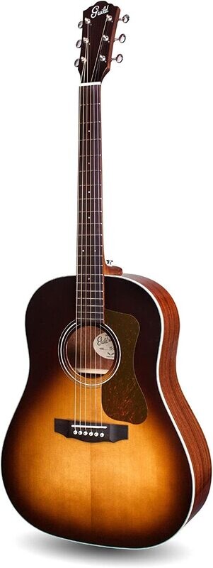 Guild Guitars DS-240 Memoir, Slope Shoulder Acoustic Guitar, Vintage Sunburst, Solid Top