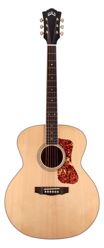 Guild F-250E Deluxe - Natural, Solid Sitka Spruce Top, Flamed Maple Back/Sides
