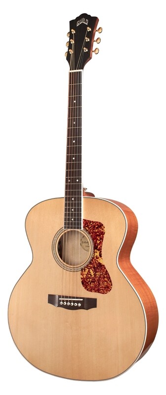 Guild F-250E Deluxe - Natural, Solid Sitka Spruce Top, Flamed Maple Back/Sides