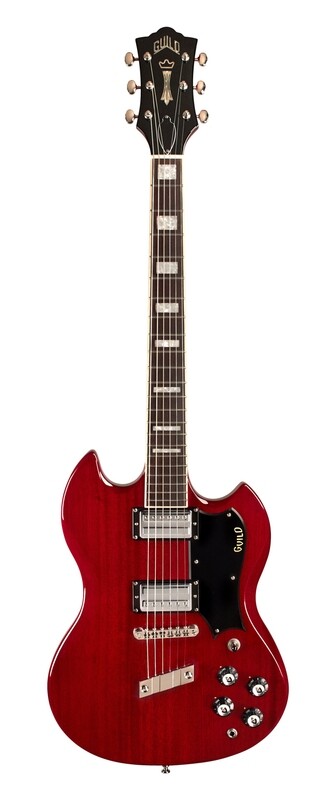 Guild Polara Deluxe Solid Body Electric Guitar - Cherry Red