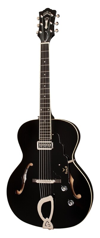 Guild T-50 Slim Dynasonic - Black - Hollow Body Electric Guitar