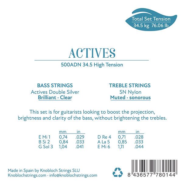 Knobloch SN ADN34.5 (500ADN) - Classical Guitar Strings - High Tension