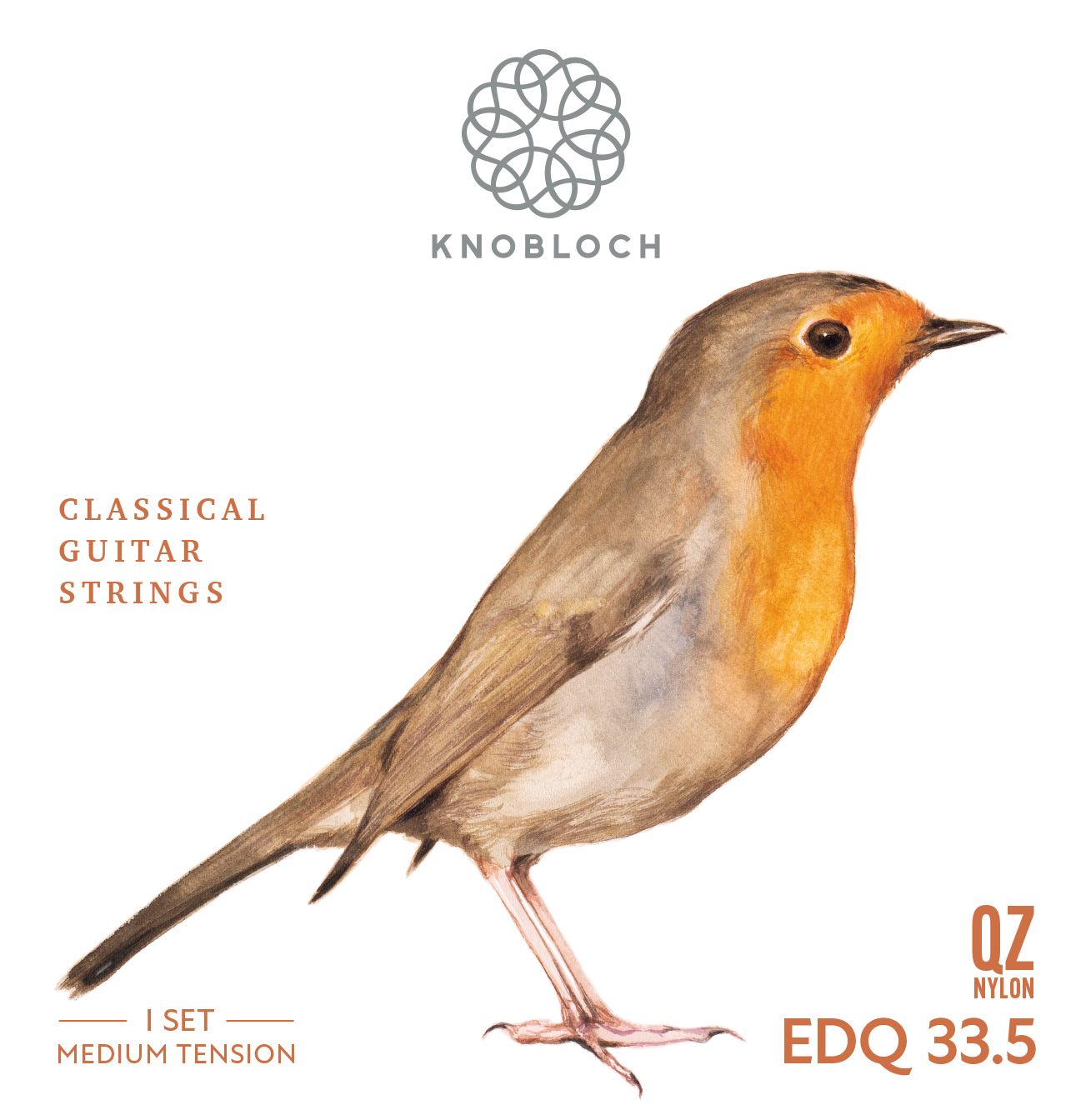 Knobloch Erithacus QZ EDQ 33.5 Medium Tension Nylon Classical Guitar Strings Knobloch Erithacus QZ EDQ 33.5 Medium Tension Nylon Classical Guitar Strings