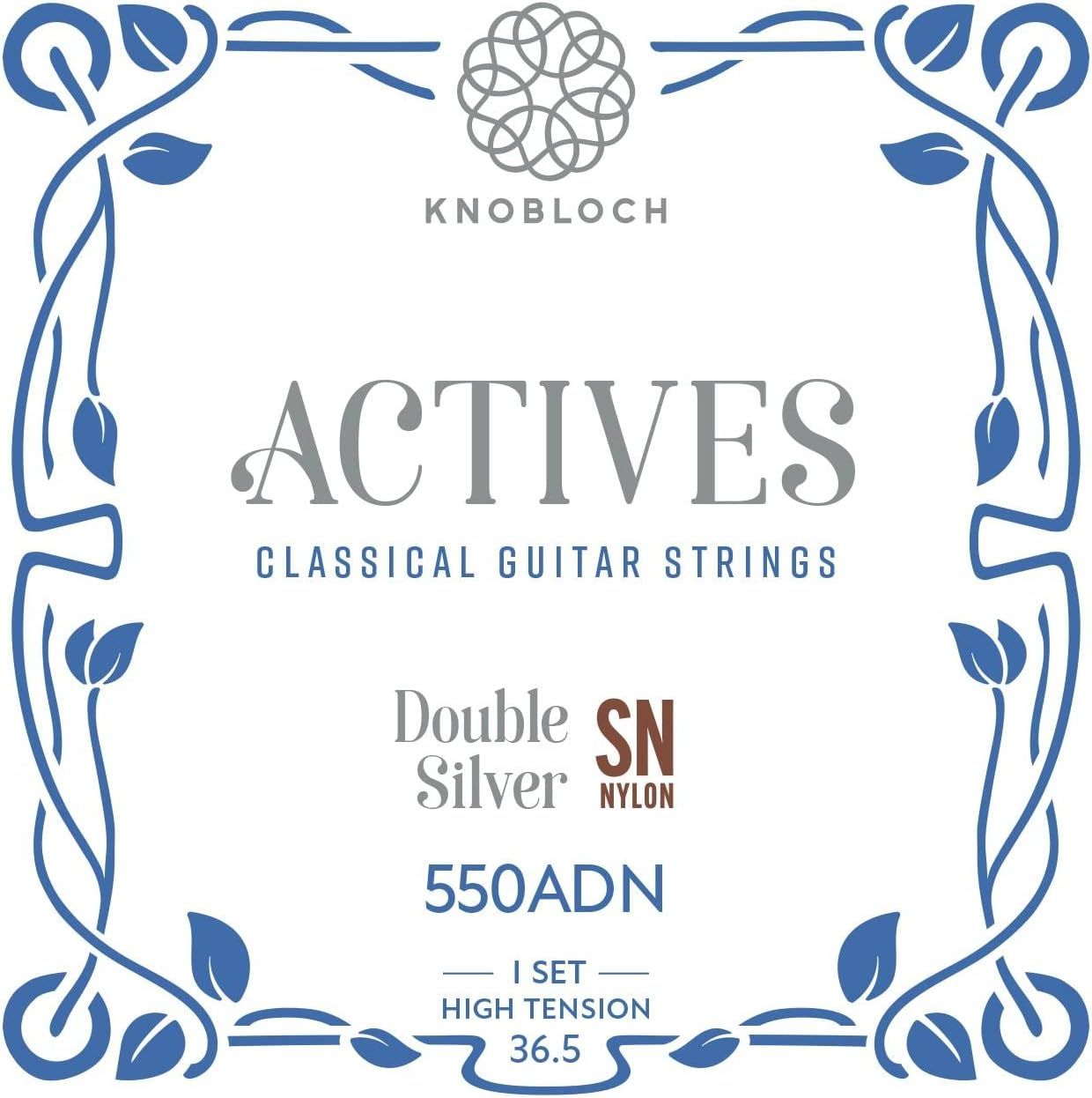 Knobloch ADN35.5 (550ADN) Actives Classical Guitar Strings – Extra High Tension (Double Silver Basses & SN Nylon Trebles) Knobloch ADN35.5 (550ADN) Actives Classical Guitar Strings – Extra High Tension (Double Silver Basses & SN Nylon Trebles)