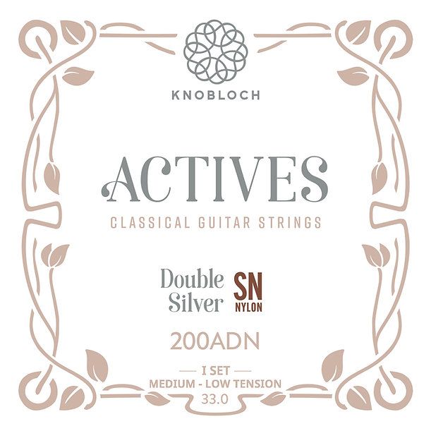 Knobloch ADN 33.0 (200ADN) Actives Classical Guitar Strings – Low Tension 33.0 - Double Silver Basses & SN Nylon Trebles Knobloch ADN 33.0 (200ADN) Actives Classical Guitar Strings – Low Tension 33.0 - Double Silver Basses & SN Nylon Trebles