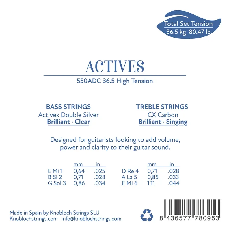 Knobloch CX ADC35.5 (550ADC) - Extra High Tension - Carbon Strings