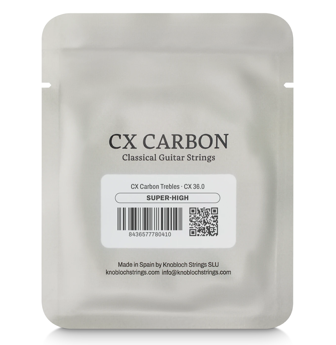 Knobloch CX 36.0 (600ACX) Treble Set – CX Carbon Super High Tension - Classical Guitar Strings
