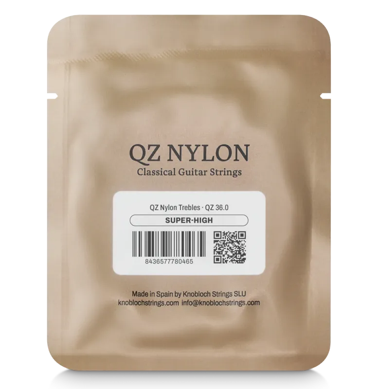 Knobloch QZ 36.0 (600AQZ) Nylon Treble Set - Super High Tension Classical Guitar Strings