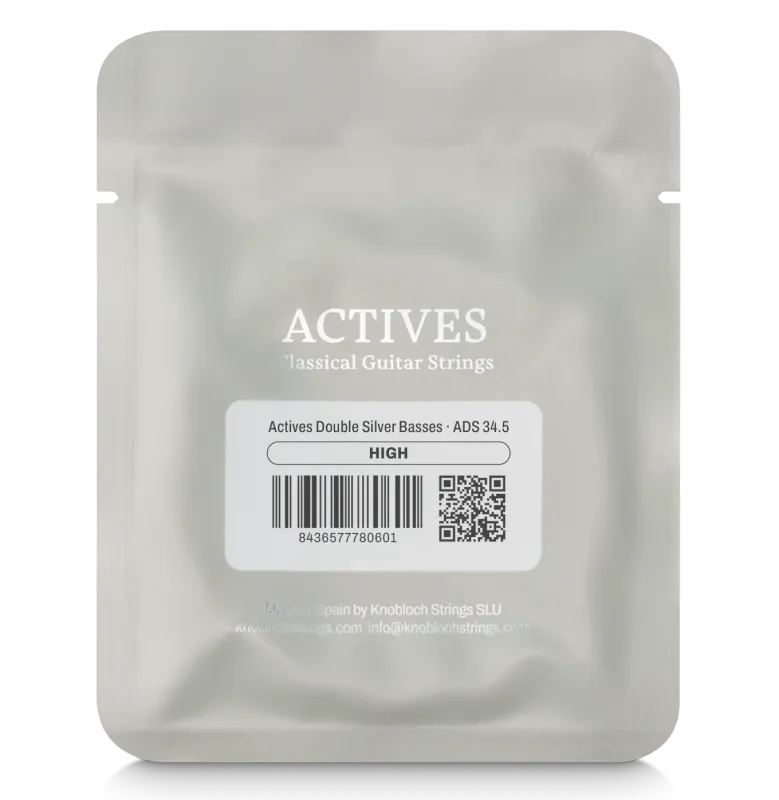 Knobloch ADS 34.5 (500ADS) - Actives Double Silver Bass Set - High Tension Classical Guitar Strings