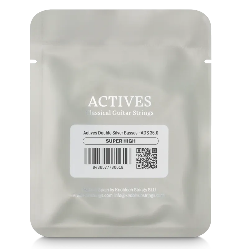 Knobloch ADS 36.0 (600ADS) - Actives Double Silver Bass Set - Super High Tension Classical Guitar Strings
