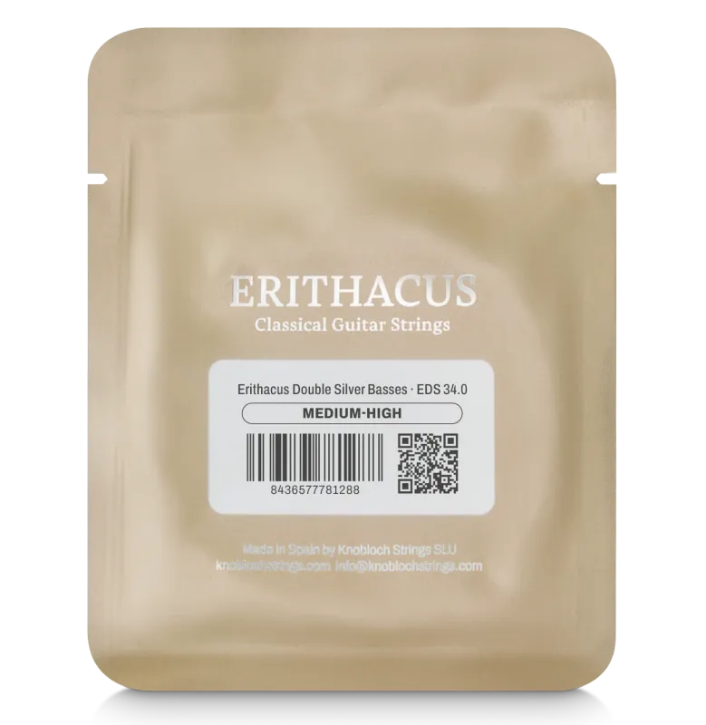 Knobloch EDS 34.0 - Erithacus Double Silver - Bass Set - Medium High Tension Classical Guitar Strings