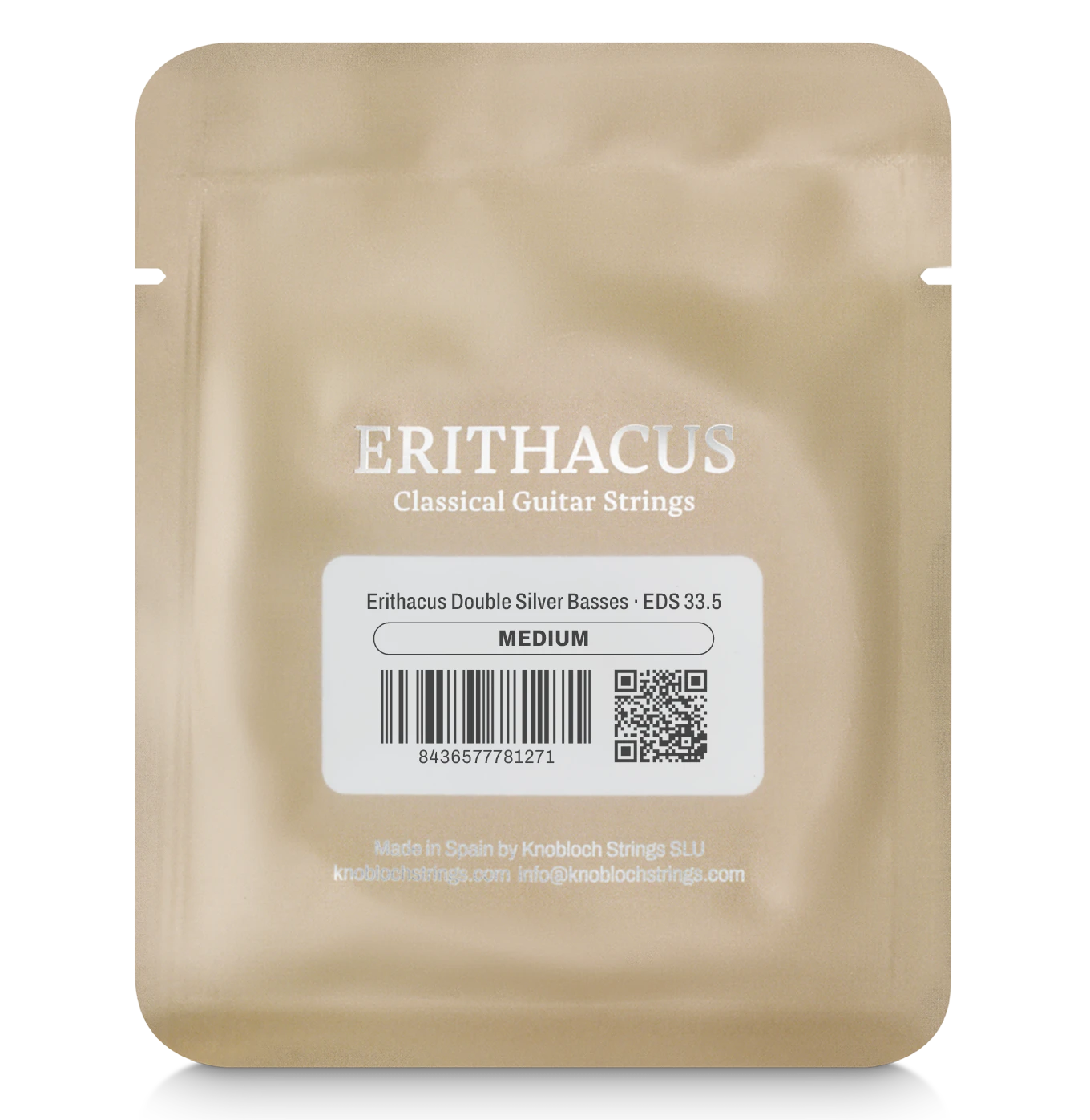 Knobloch EDS 33.5 - Erithacus Double Silver - Bass Set - Medium Tension Classical Guitar Strings