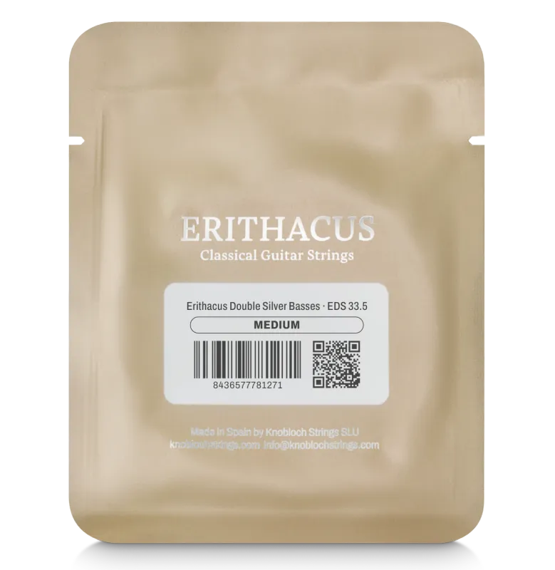 Knobloch EDS 33.5 - Erithacus Double Silver - Bass Set - Medium Tension Classical Guitar Strings