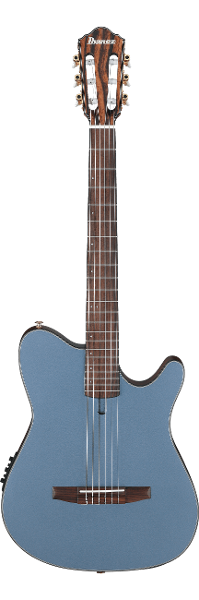 Ibanez FRH10N-IBF Thinline Nylon Acoustic-electric Guitar - Indigo Blue Metallic Flat Ibanez FRH10N-IBF Thinline Nylon Acoustic-electric Guitar - Indigo Blue Metallic Flat