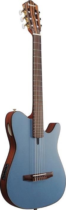 Ibanez FRH10N-IBF Thinline Nylon Acoustic-electric Guitar - Indigo Blue Metallic Flat