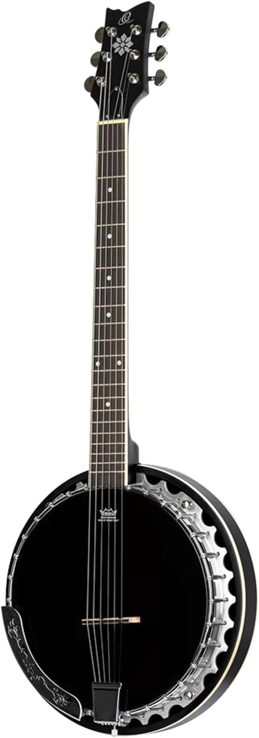Ortega OBJ350/6-SBK - Raven Series - Six String Banjo - Black