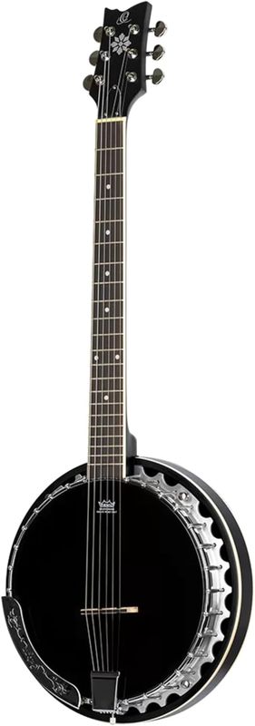 Ortega OBJ350/6-SBK - Raven Series - Six String Banjo - Black