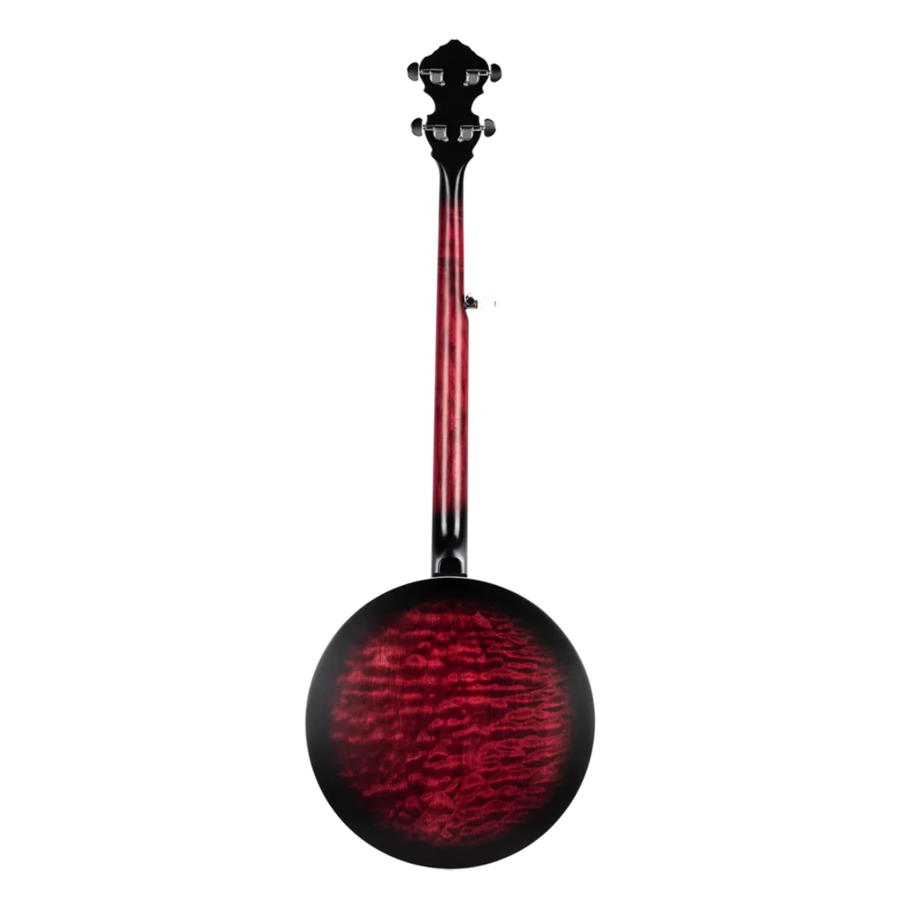 Ortega Falcon Series 5-String Acoustic Electric Banjo - Maple Fire Red - OBJE400TFR