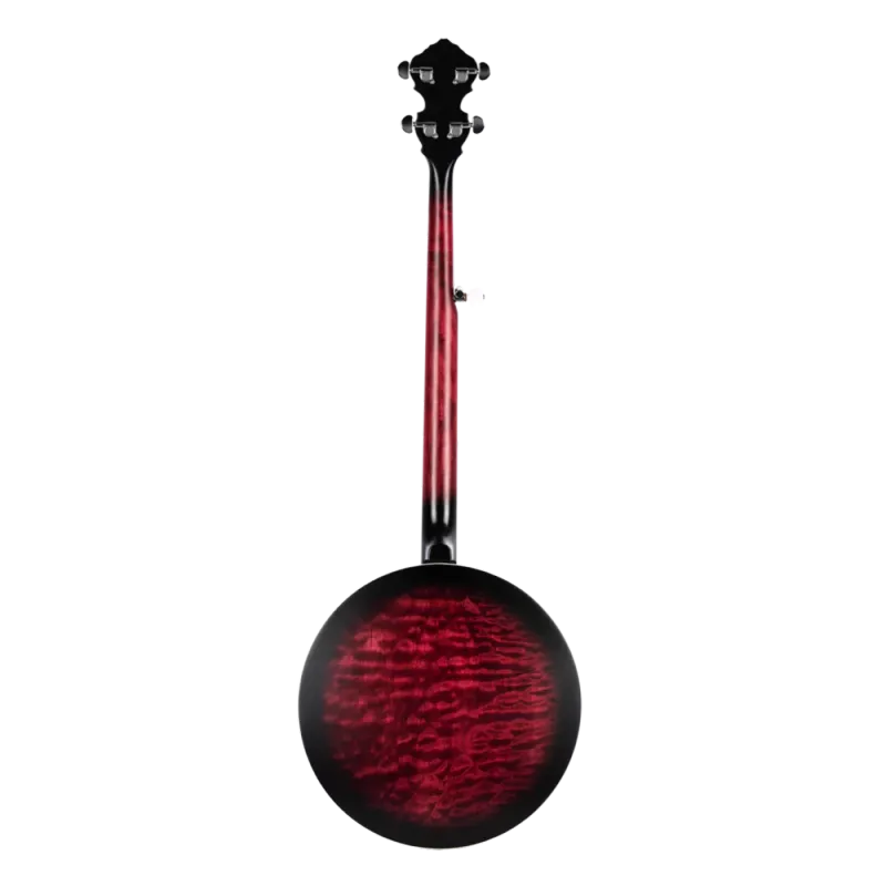 Ortega Falcon Series 5-String Acoustic Electric Banjo - Maple Fire Red - OBJE400TFR