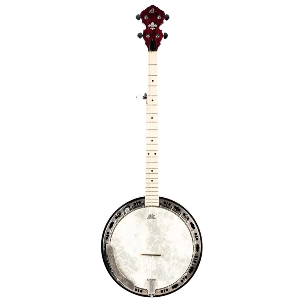 Ortega Falcon Series 5-String Acoustic Electric Banjo - Maple Fire Red - OBJE400TFR