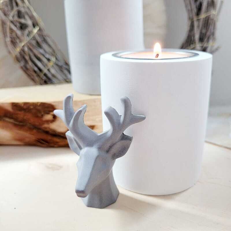 Silikon – Gießform - Mini Hirsch mit schönem Geweih Silikon – Gießform - Mini Hirsch mit schönem Geweih