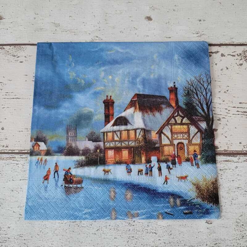 Serviette ♥Winter Heimat♥
