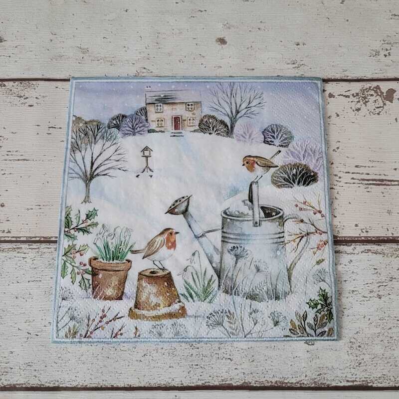 Serviette ♥Winter Gesang♥