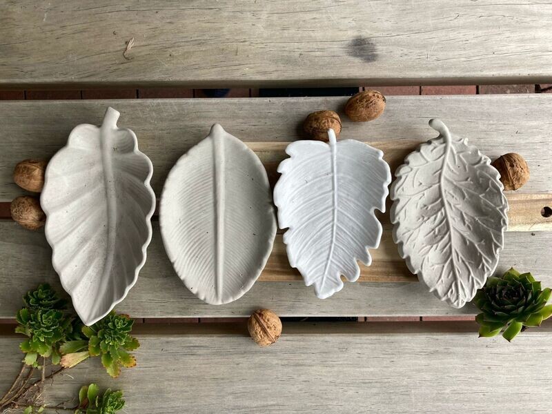 Silikon - Gießform - Blattschalen - Blatt - 4 Varianten Silikon - Gießform - Blattschalen - Blatt - 4 Varianten