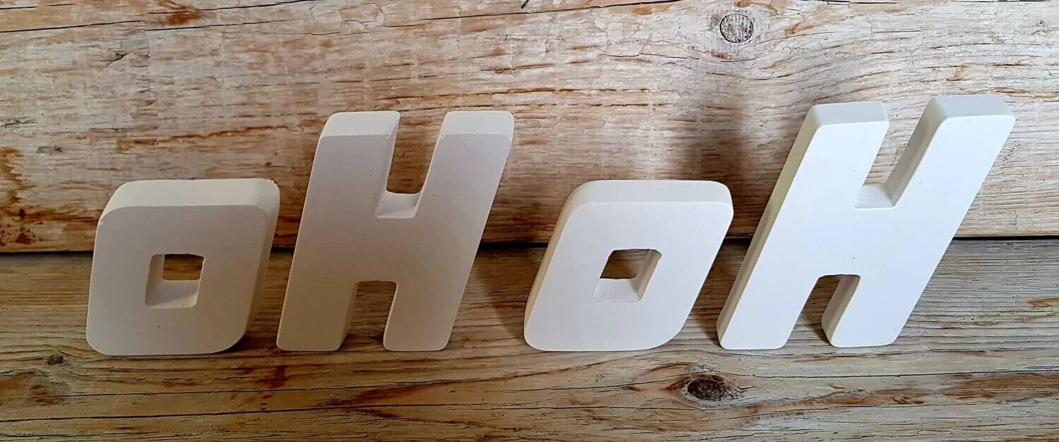 Silikon – Gießform - Buchstaben „HO“ - Ho Ho Ho - Mütze - Geweih, Silikon – Gießform - Buchstaben „HO“ - Ho Ho Ho - Mütze - Geweih: 20170 HO