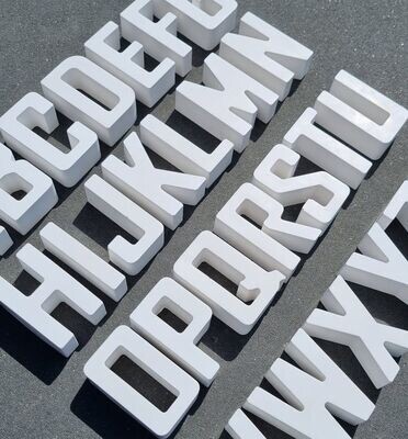 Silikon – Gießform - BUCHSTABENMATTE / ALPHABET A – Z -+ &  - Puristisch