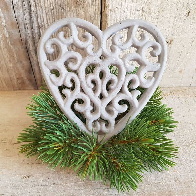 Silikon - Gießform - Ornament Silikon - Gießform - Ornament "HERZ"