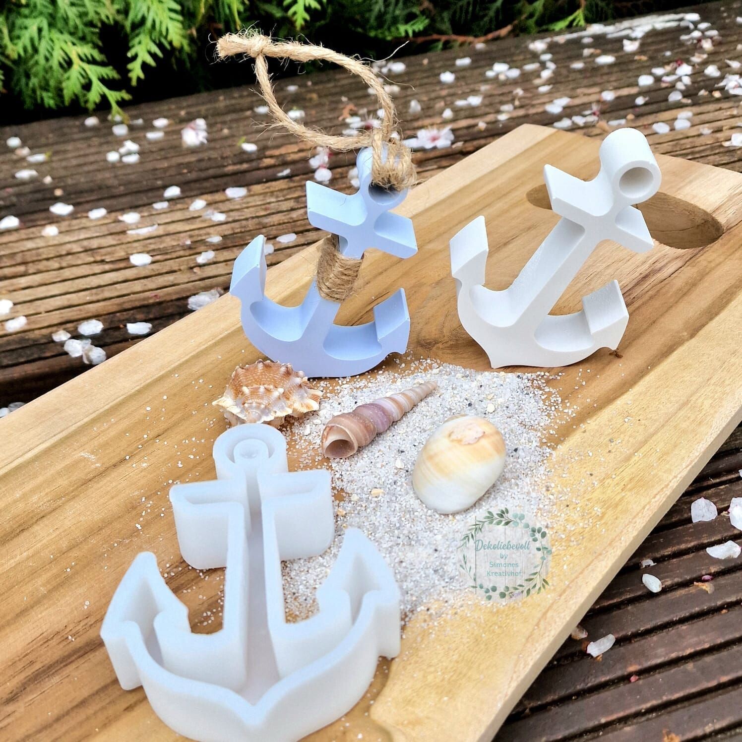 Silikonform "Moin" Mit Anker-Motiv - 16x6,5x1,6 Cm - Für Kerzen, Gips & Harz - Maritime DIY Deko