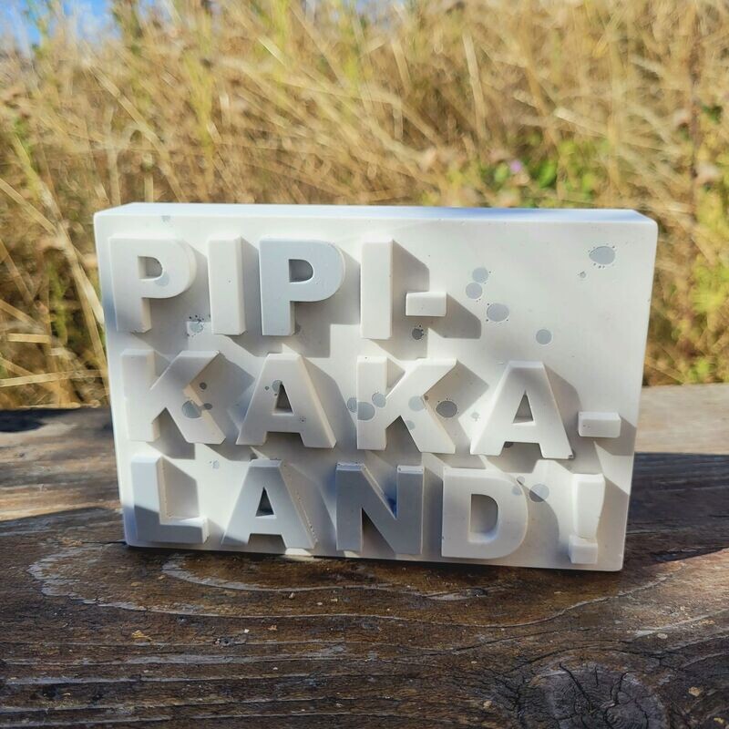 Silikon - Gießform - Dekoschild Silikon - Gießform - Dekoschild "PIPI-KAKA-LAND"