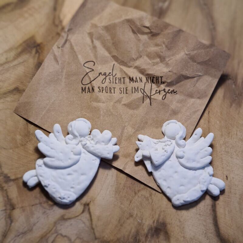 Silikon - Gießform - Engelchen – fliegende Engel – flach – 2 Varianten