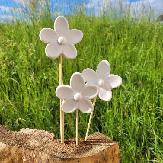 Silikon - Gießform - Blumenstecker ANEMONE mit oder ohne Loch Silikon - Gießform - Blumenstecker ANEMONE mit oder ohne Loch